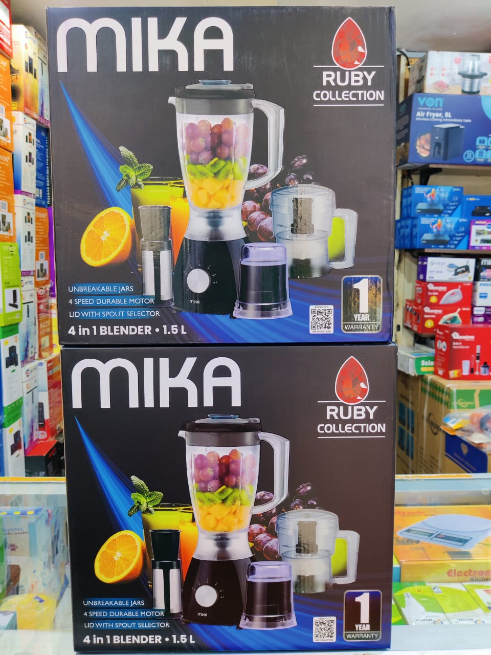 MIKA Fan Heater, 1000W-2000W, Grey MH105G